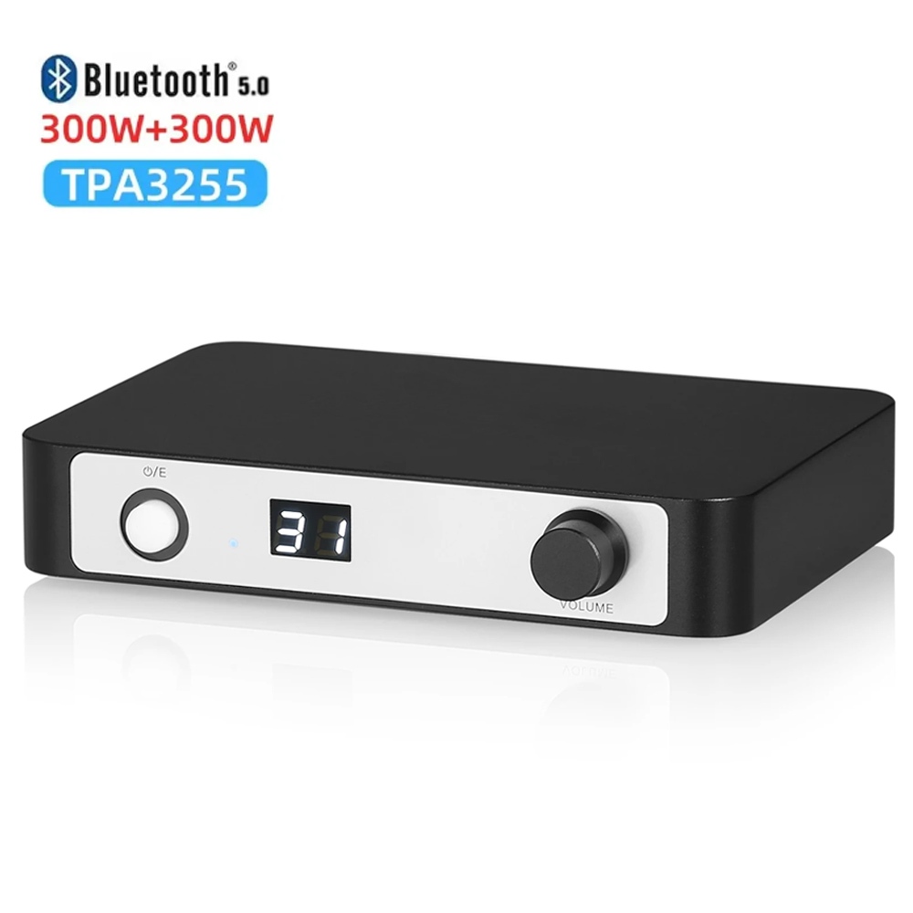 Hifi Mini Bluetooth 5.0 TPA3255 Class D Power Amplifier 2.0 เครื่องขยายเสียง 300Wx2 600W DSP ควบคุม Op Amp Ne5532DR