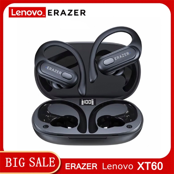 Lenovo XT60 หูฟังบลูทูธ 5.3 TWS หูฟังไร้สาย True Touch ชุดหูฟังกันน้ําลดเสียงรบกวน Earhooks พร้อมไมโ