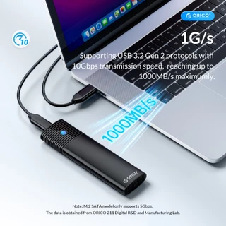 ORICO M2 SSD Enclosure USB3.0 Type-C NVMe PCIe - เหมาะกับ NGFF NVME SSD เหมาะสําหรับ Mac (PWM2)