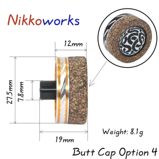 ฝาปิดอะลูมิเนียม NIKKOWORKS สำหรับส่วนประกอบอุปกรณ์สร้างคันเบ็ดแบบ DIY ที่กำหนดเอง