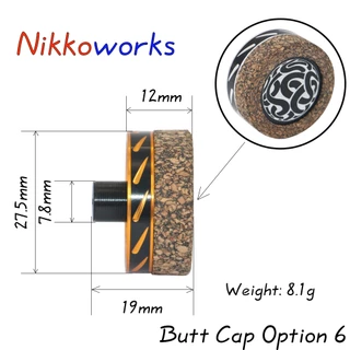 ฝาปิดอะลูมิเนียม NIKKOWORKS สำหรับส่วนประกอบอุปกรณ์สร้างคันเบ็ดแบบ DIY ที่กำหนดเอง