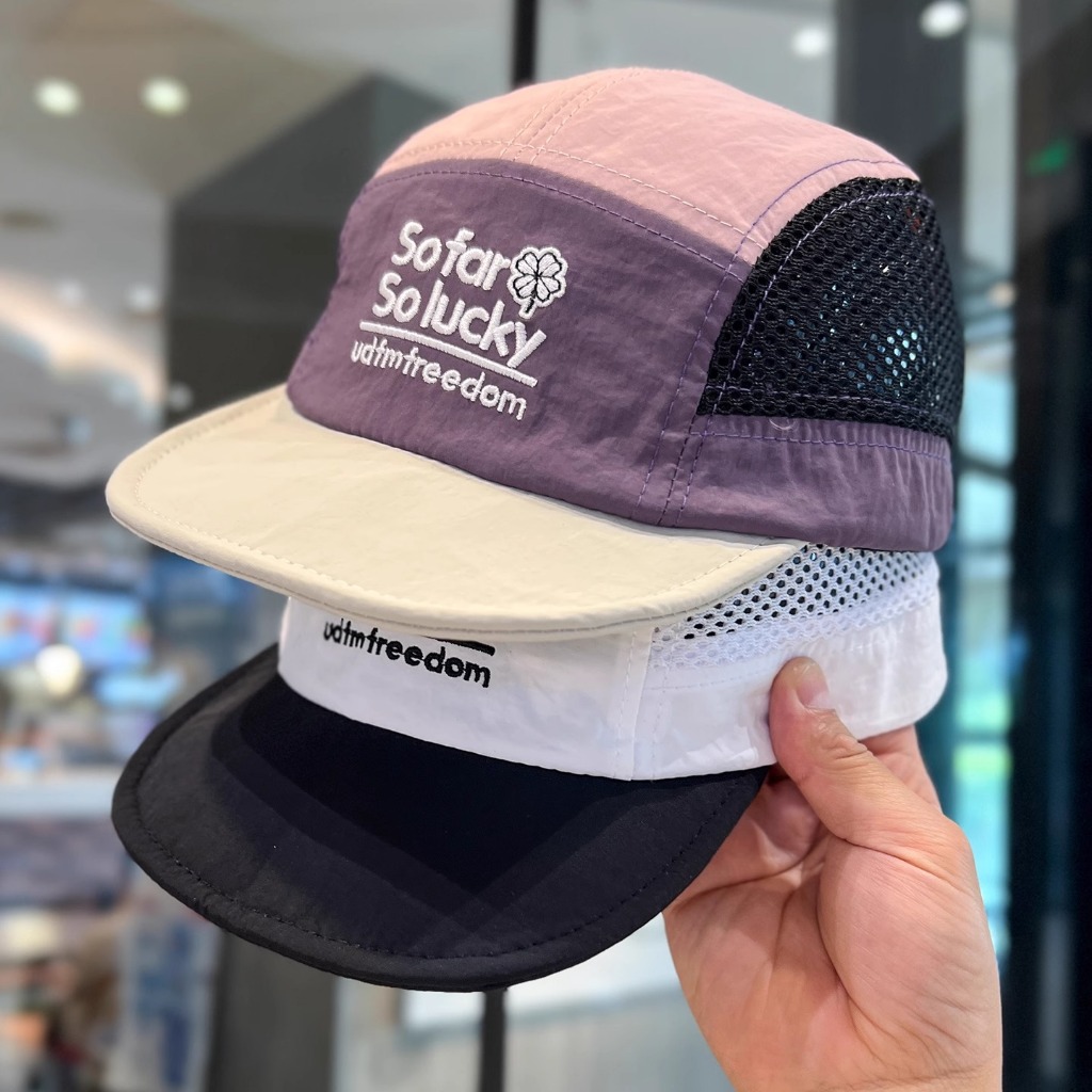 เวอร์ชั่นเกาหลี ins การจับคู่สี Quick-Drying ตาข่าย Breathable เบสบอลหมวกผู้ชายผู้หญิงฤดูร้อนกีฬากลางแจ้ง Mountaineering หมวกปีกสั้น