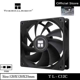 Thermalright TL-C12C พัดลม CPU 12 ซม.พัดลมแชสซี 1550RPM 4pin PWM เงียบพัดลม Cooler S-FDB แบริ่ง CPU ระบายความร้อน