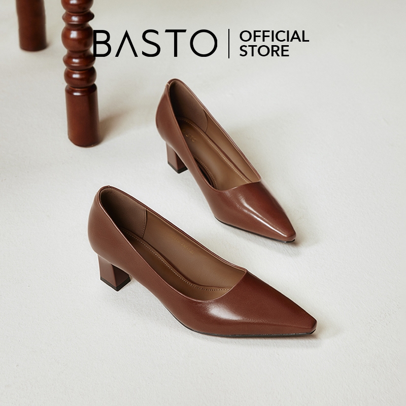 BASTO Women's High Heels Court Shoes รองเท้าส้นสูง รองเท้าส้นเข็ม W1071