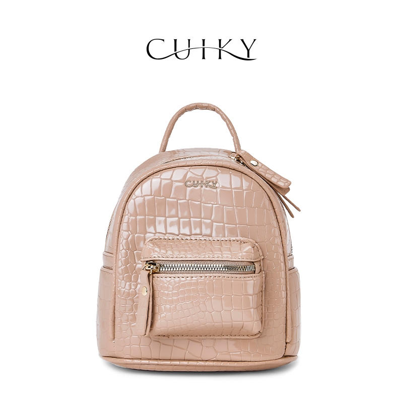 Cuiky กระเป๋าสะพายหลัง ยอดนิยม ลดราคา! กระเป๋า PU หญิง ลายหนังจระเข้ สไตล์เกาหลี แฟชั่น กระเป๋าเดินทาง กระเป๋าใช้ในชีวิตประจำวัน ส่งฟรี! – โปรปัง