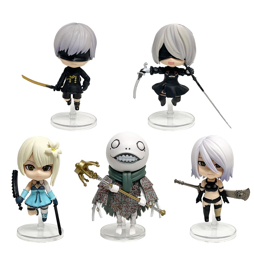 5 ชิ้น/เซ็ต 10.5 ซม. เกม NieR:Automata YoRHa No. 2 Type B YoRHa No. 9 ประเภท S YoRHa ประเภท A No.2 เซ็กซี่รุ่น Q PVC Action Figures ตุ๊กตาของเล่น
