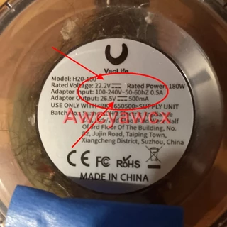 อะแดปเตอร์ชาร์จเครื่องดูดฝุ่น 26.5V 26V 0.5A 500mA AC DC สําหรับ simplus Airbot iRoom Hypersonics iClean PRO Supersonics 3.0 PLUS 22.2V 21.6V