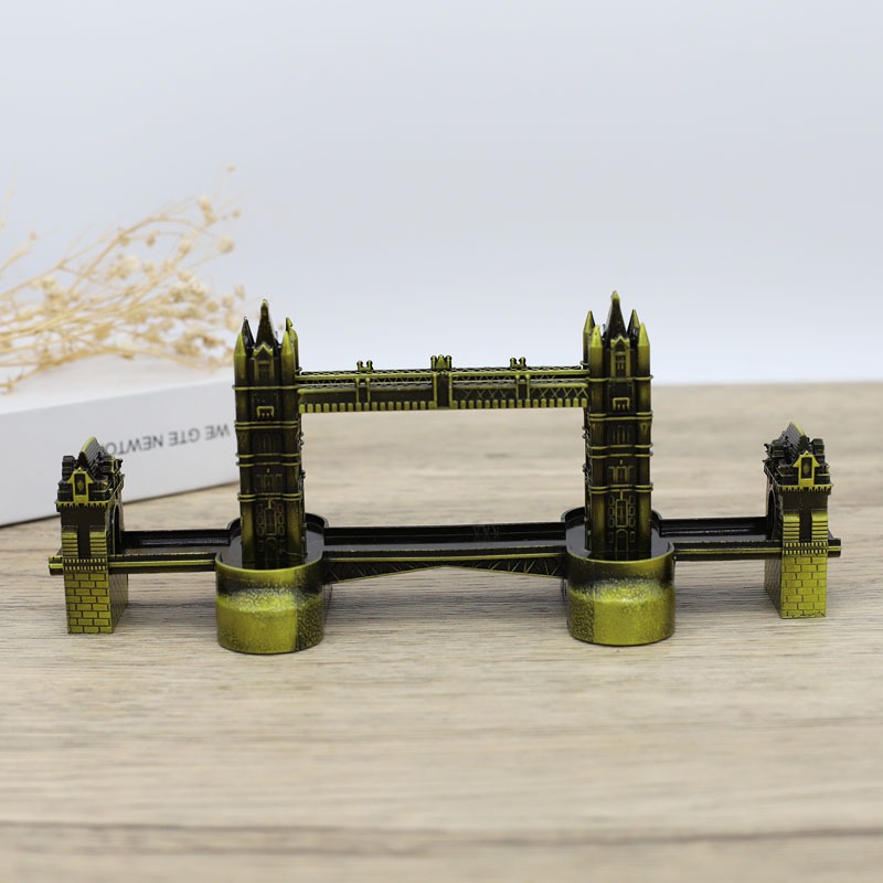 ใหม่อังกฤษ Tourist ของที่ระลึกโลหะ London Tower Bridge รุ่นอังกฤษ London Tower Bridge เดสก์ท็อปตกแต่