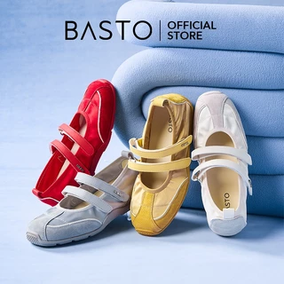 【Flashlight】BASTO Women's Platform Mary Jane Sneakers รองเท้าแมรี่เจน รองเท้าส้นตึก รองเท้าผ้าใบ A9003 D3222