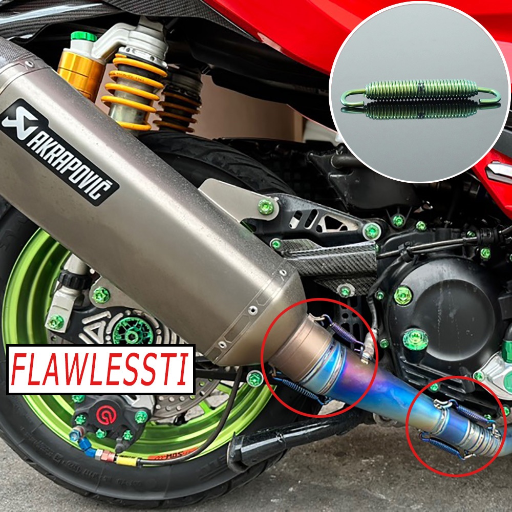 FLAWLESSTI Akrapovic Bumblebee Gr5 ท่อไอเสียไทเทเนียมฤดูใบไม้ผลิสําหรับ Honda Forza 350 Yamaha Xmax 