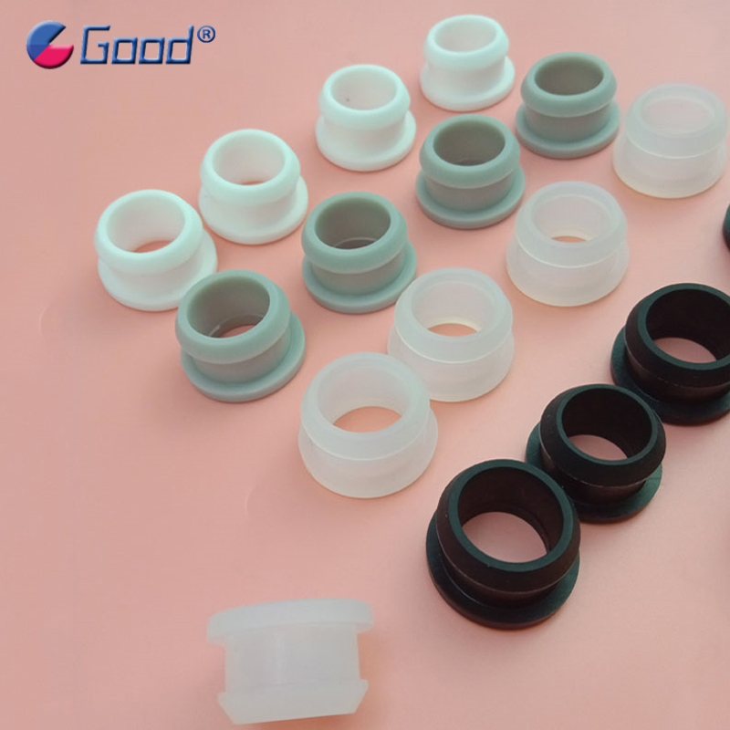 ยางซิลิโคนสีเทา / โปร่งใส Snap-on Grommet Hole Plugs สายไฟฟ้าป้องกัน Bushing