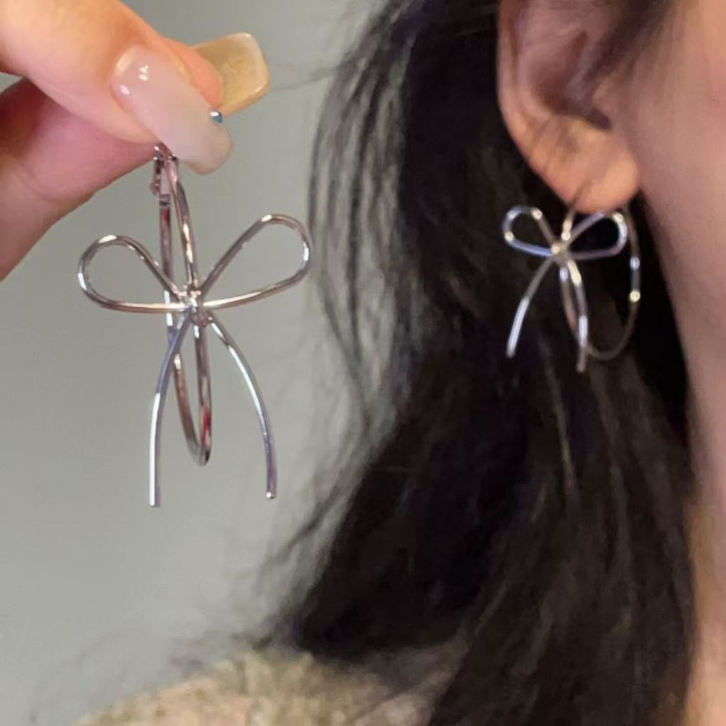 โบว์ต่างหูสุภาพสตรีห่วงประณีตแฟชั่นต่างหูเฉพาะ - รูปที่ 6