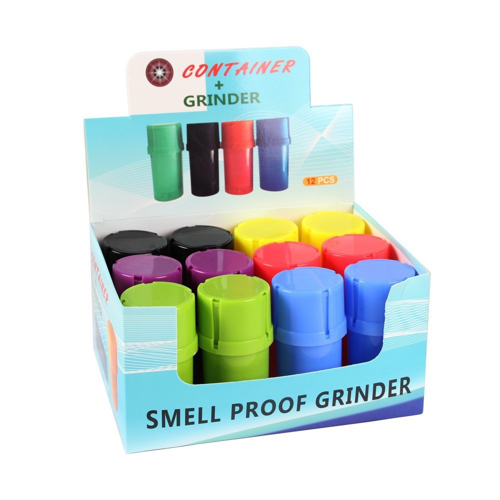 (ขายส่ง!!)1 Pcs MED Container Stash Jar Grinder เครื่องบดสมุนไพร ที่บดสมุนไพร เครื่องบดสมุนไพร พร้อมที่เก็บ