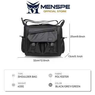 MENSPE กระเป๋าสะพายไหล่ ดีไซน์กระเป๋าหลายใบ ความจุขนาดใหญ่ กันน้ํา Casual Sport Street Bag