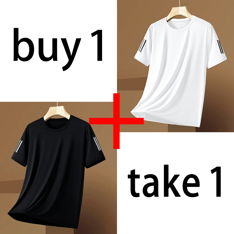 “ซื้อ 1 เอา 1! เสื้อยืดผู้ชายฤดูร้อน – น้ําหนักเบาพิเศษและ 3X Quick-Dry Tech ราคา ถูกที่สุด ดีลบีเคเค