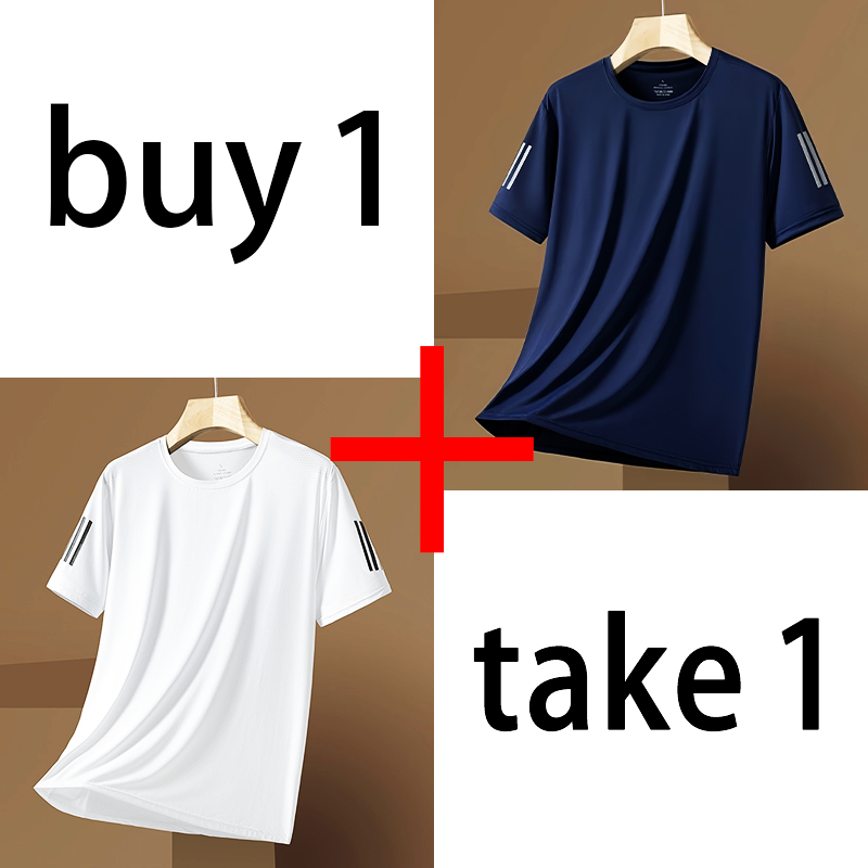 “ซื้อ 1 เอา 1! เสื้อยืดผู้ชายฤดูร้อน – น้ําหนักเบาพิเศษและ 3X Quick-Dry Tech ราคา ถูกที่สุด ดีลบีเคเค แกลเลอรีภาพที่ 7