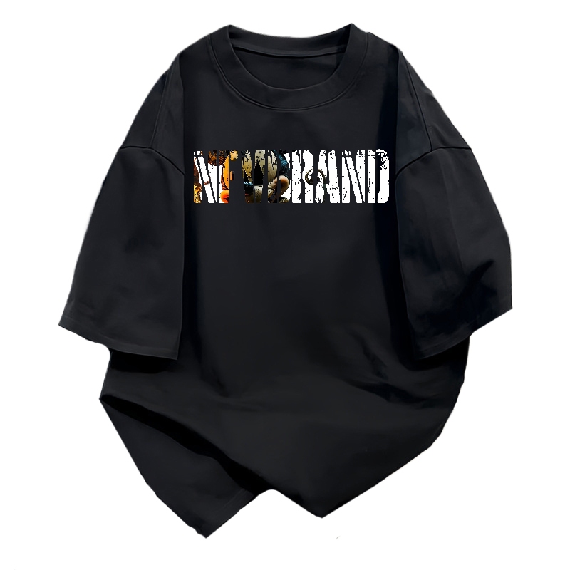 【พร้อมส่ง】🔥NASA ผ้าฝ้ายแท้100% เสื้อ คอกลม ทรงโอเวอร์ไซส์ เสื้อยืด ใส่ได้ทั้งชายหญิง🖤ลายพิมพ์หนูสีดำYG916 - รูปที่ 7