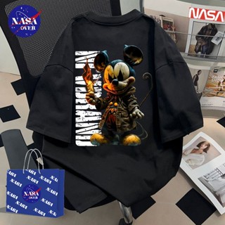 【พร้อมส่ง】🔥NASA ผ้าฝ้ายแท้100% เสื้อ คอกลม ทรงโอเวอร์ไซส์ เส…