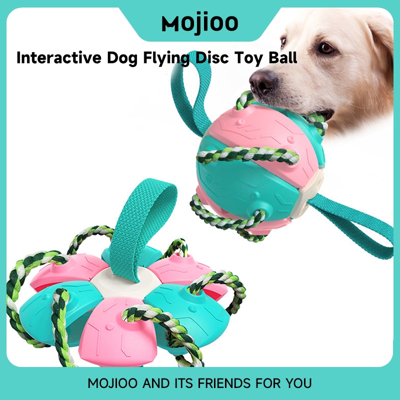 ของเล่นสุนัขลอยน้ํา 2-in-1 – Bouncing Ball & Fly Disc กันน้ํา & เป็นมิตรกับสิ่งแวดล้อม – Fretch, Chew, เล่นน้ําสําหรับสัตว์เลี้ยง (สีสดใส, ทําความสะอาดง่าย)
