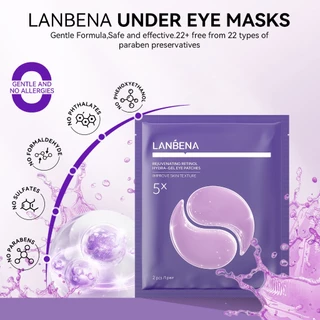 LANBENA แผ่นตาเรตินอล Retinol 2Pcs/1Pair ขนาดทดลอง ต่อต้านริ้วรอย ลดรอยดำใต้ตา มาส์กใต้ตา