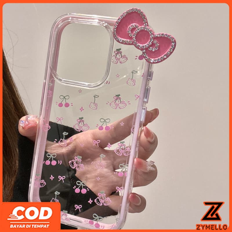 สําหรับ Samsung A55 A56 A07 A17 A06 A05S S24FE การ์ตูนโปร่งใสโบว์อุปกรณ์เสริมกันกระแทก TPU โทรศัพท์มือถือกรณี