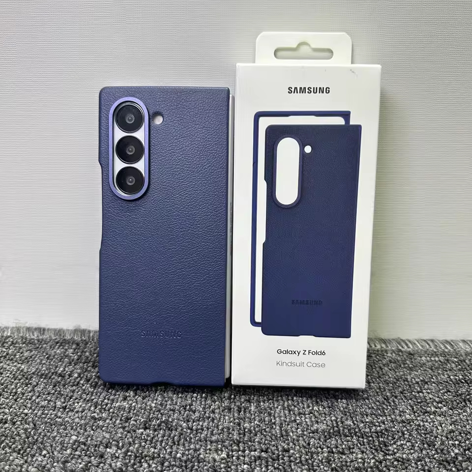 สําหรับซองหนังต้นฉบับสําหรับ Samsung Z พับ 6 5G Slim กันกระแทกฝาหลังกันชนสําหรับ Z Fold6 SM-F956U หนังโทรศัพท์มือถือ Shell