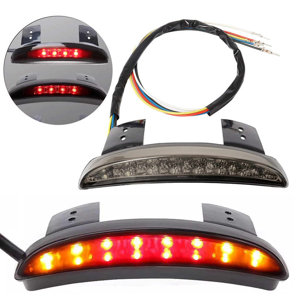 ไฟเลี้ยวรถจักรยานยนต์ Led สีแดงไฟท้าย Cafe Racer ด้านหลัง Fender Edge เบรค