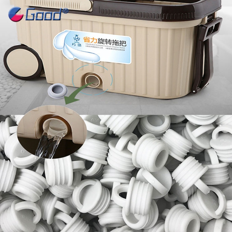 1-5 ชิ้น Mop ถังท่อระบายน้ําปลั๊กซิลิโคนสีขาวท่อระบายน้ําหลุมปลั๊ก Mop Ucket ท่อระบายน้ํา Outlet รอบปลั๊กถัง