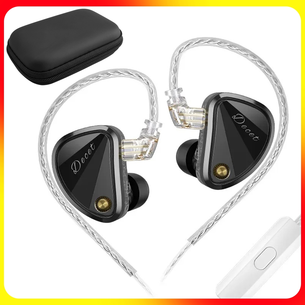 FAAEAL KZ Decet ปรับจูนหูฟังพร้อมกล่องเก็บ 10 หน่วยอัพเกรด 5DD ไดรฟ์แบบไดนามิกหูฟัง HIFI In Ear Monitor Strong Bass Gaming IEM Music ชุดหูฟัง