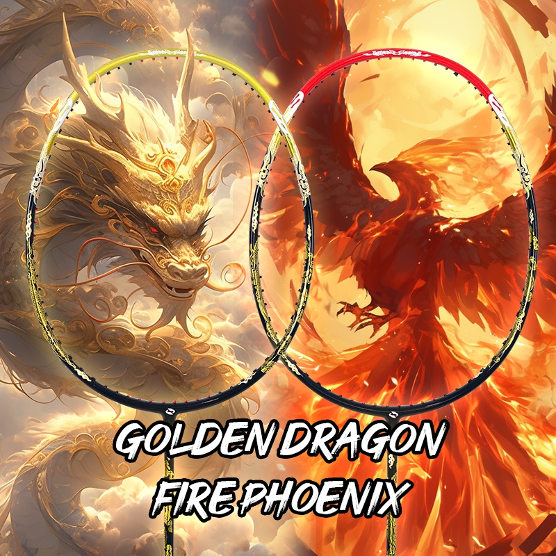 Salywee DRAGON & PHOENIX T1100 4U ไม้แบดมินตันมืออาชีพคาร์บอนเต็ม 28 ปอนด์กันกระแทกและเทคโนโลยีการดูดซับแรงกระแทกเหมาะสําหรับผู้เล่นขั้นสูง