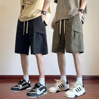 กางเกงขาสั้นลำลองผู้ชาย มีกระเป๋าซิป มีเชือกรูด มี 3 สีให้เล…