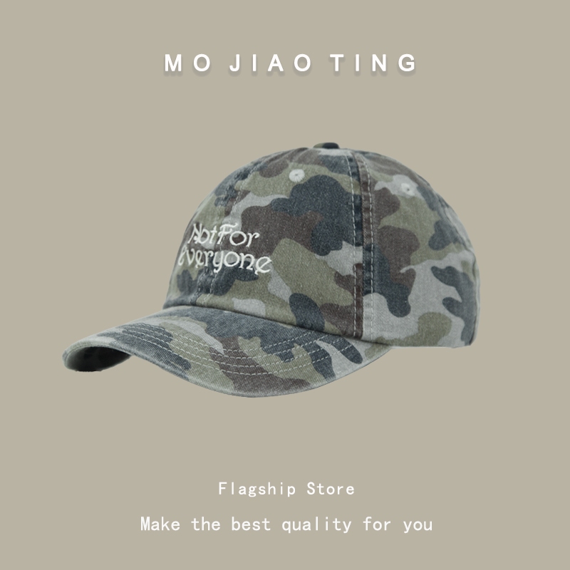 อเมริกันย้อนยุคกลางแจ้งพรางโค้งปีกลึกด้านบนหมวกหญิงสาวร้อนสบายๆถนนหมวกเบสบอลชาย - รูปที่ 4