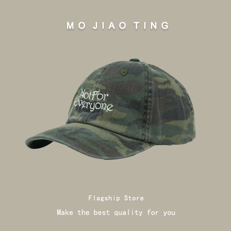 อเมริกันย้อนยุคกลางแจ้งพรางโค้งปีกลึกด้านบนหมวกหญิงสาวร้อนสบายๆถนนหมวกเบสบอลชาย - รูปที่ 6