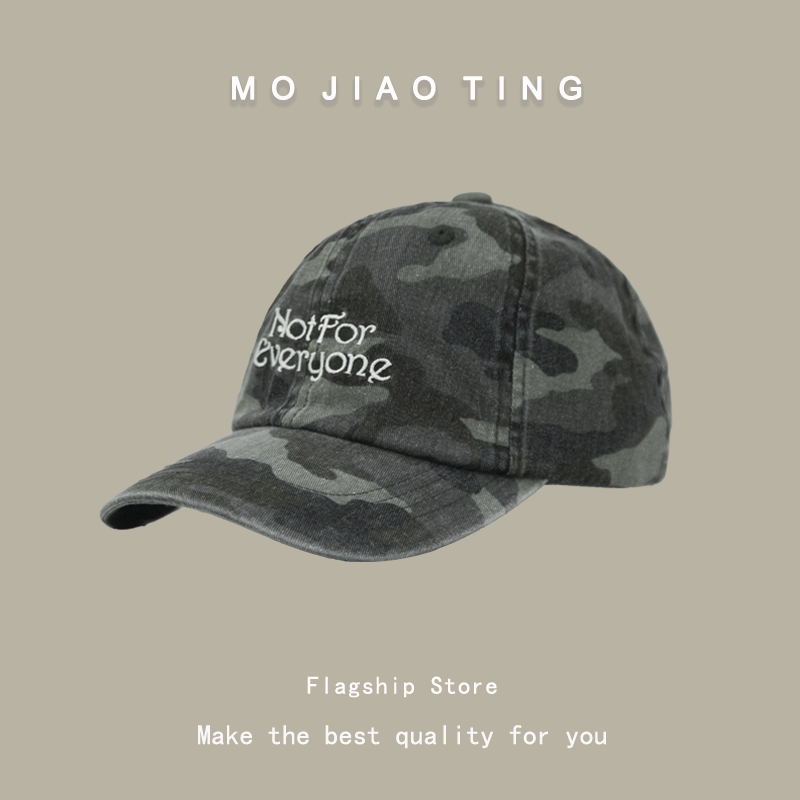 อเมริกันย้อนยุคกลางแจ้งพรางโค้งปีกลึกด้านบนหมวกหญิงสาวร้อนสบายๆถนนหมวกเบสบอลชาย - รูปที่ 7