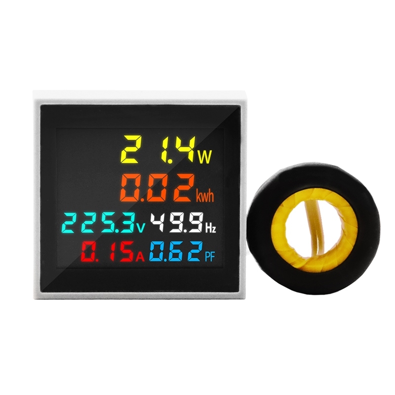 6IN1 D48-2058 จอแสดงผลดิจิตอล LCD มัลติฟังก์ชั่นเมตรมินิอิเล็กทรอนิกส์วัตต์ชั่วโมงแรงดันไฟฟ้า Current Meter