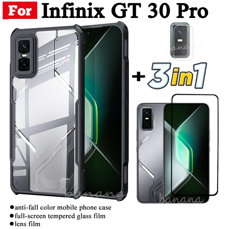 3 IN 1 Infinix GT 30 Pro Anti-fall โทรศัพท์มือถือสําหรับ Infinix GT 30Pro GT 20 Pro GT 10 Pro ฟิล์มก