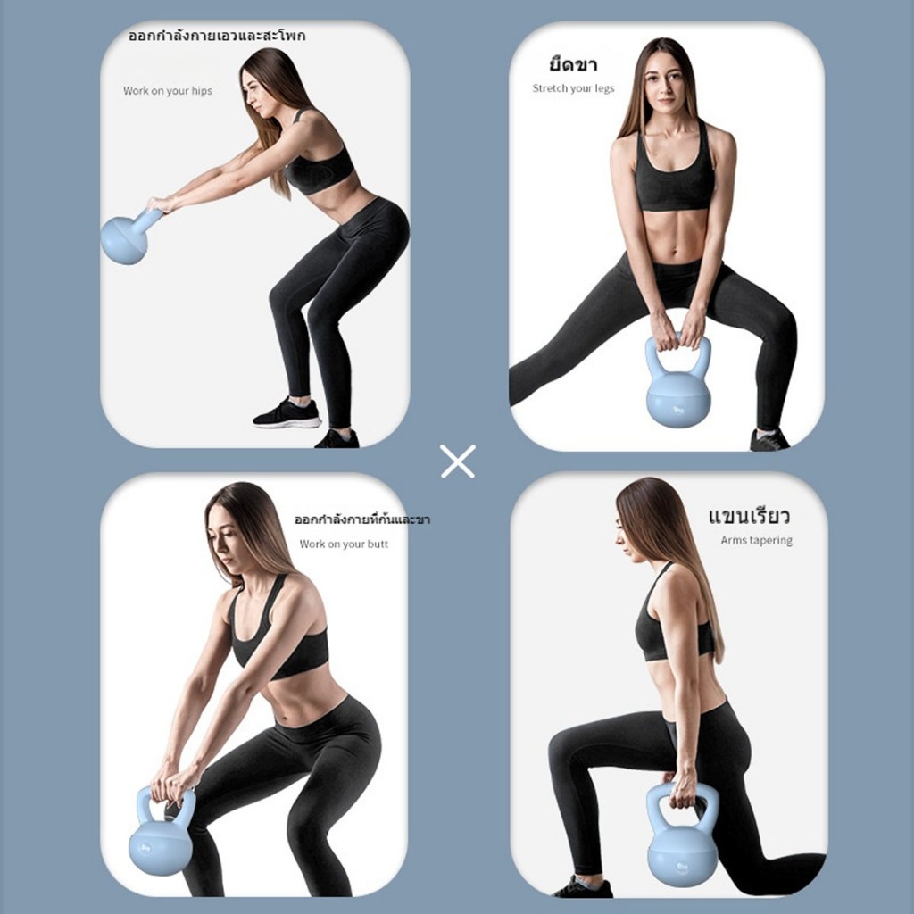 Leikefitness เคตเทิลเบล4/6/8kgลูกตุ้มน้ำหนัก ลูกตุ้มยกน้ำหนัก ดับเบลผู้ชาย ดัมเบลหูหิ้ว เวท ราคา ถูกที่สุด ดีลบีเคเค แกลเลอรีภาพที่ 8