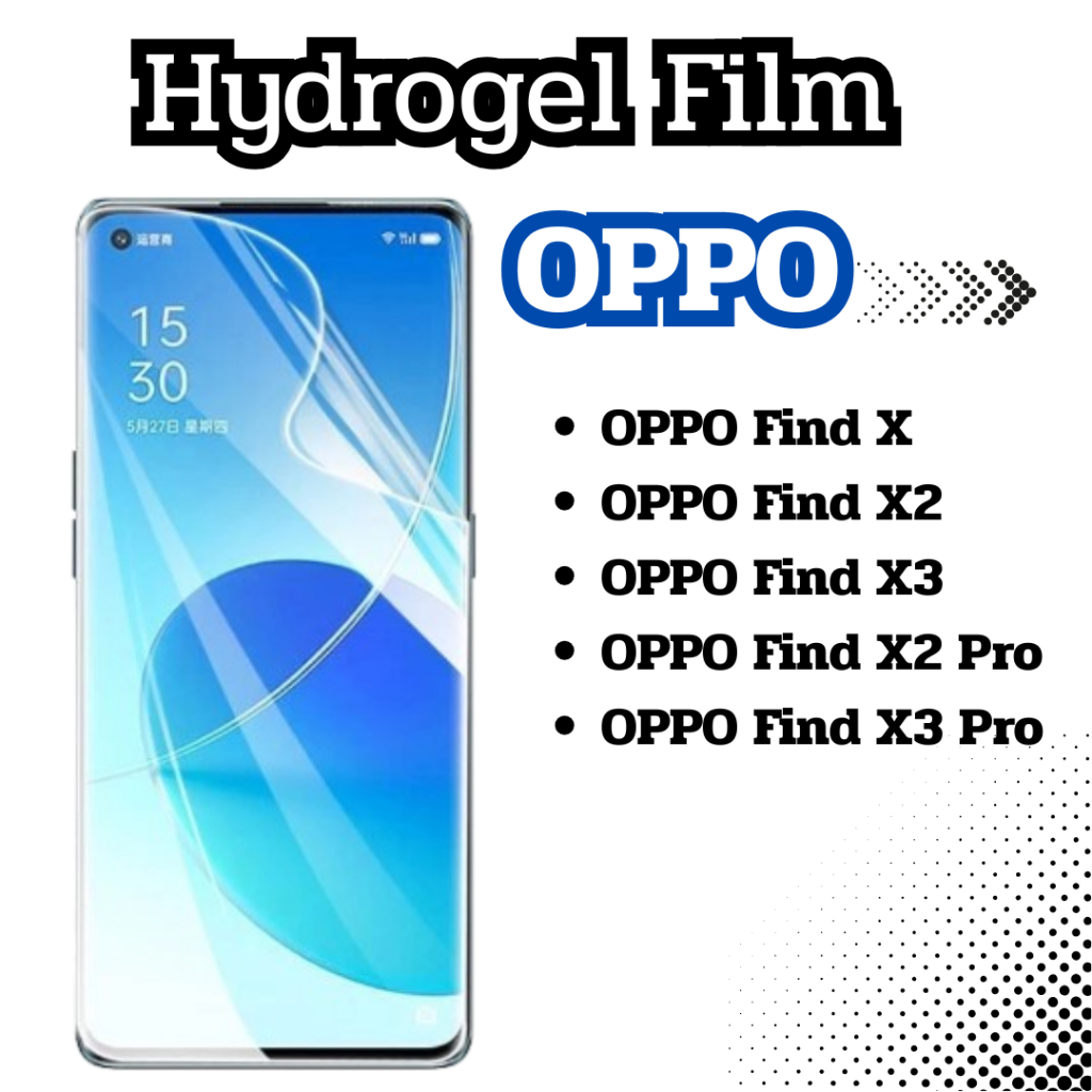 [ ฟิล์มด้านหน้า ] ฟิล์มไฮโดรเจลสําหรับ OPPO Find x / Find x2/x3 / Find X2PRO/X3PRO