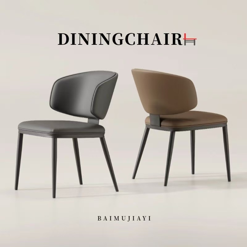 อิตาเลี่ยน Minimalist เก้าอี้รับประทานอาหารในครัวเรือน Nordic Designer เก้าอี้ในครัวเรือนเก้าอี้หลังหรูหราโต๊ะรับประทานอาหารโรงแรม