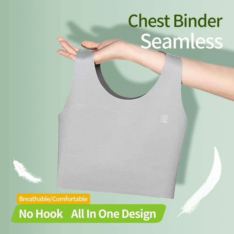 เสื้อกล้ามทอม ชุดสปอร์ตบรา แบบบาง ระบายอากาศได้ดี สไตล์ทอมบอย รัดหน้าอก