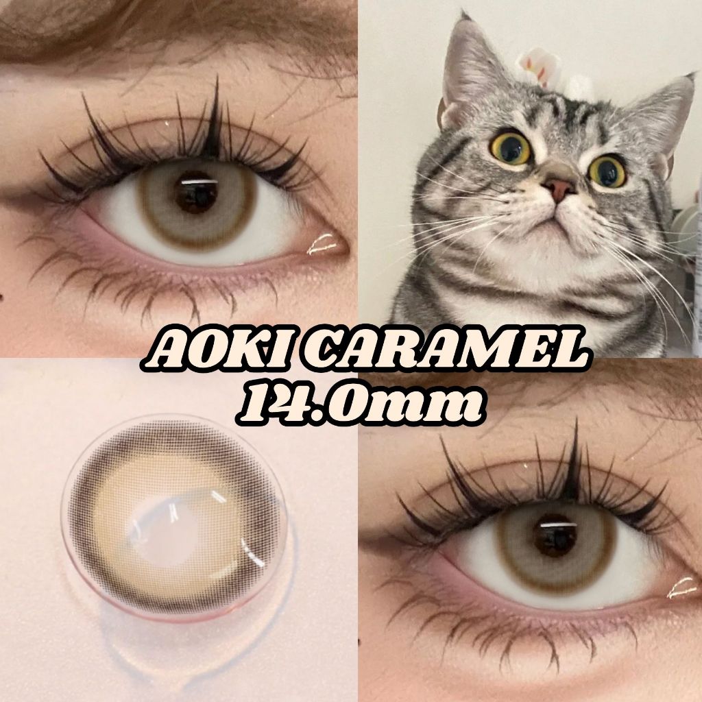 คอนแทคเลนส์ตาหวาน【0.00~-6.00】UYAAI x FRESHLADY คอนแทคเลนส์สีน้ำตาลธรรมชาติ Brown คอนแทคเลนส์แบบนิ่มร