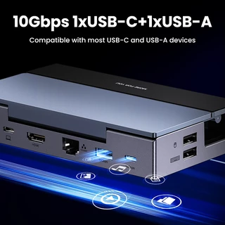 Ugreen ฮับ USB C เป็น HDMI 4K60Hz RJ45 PD100W สําหรับ Steam Deck Asus ROG Ally Nintend Switch MacBook PC USB 3.0
