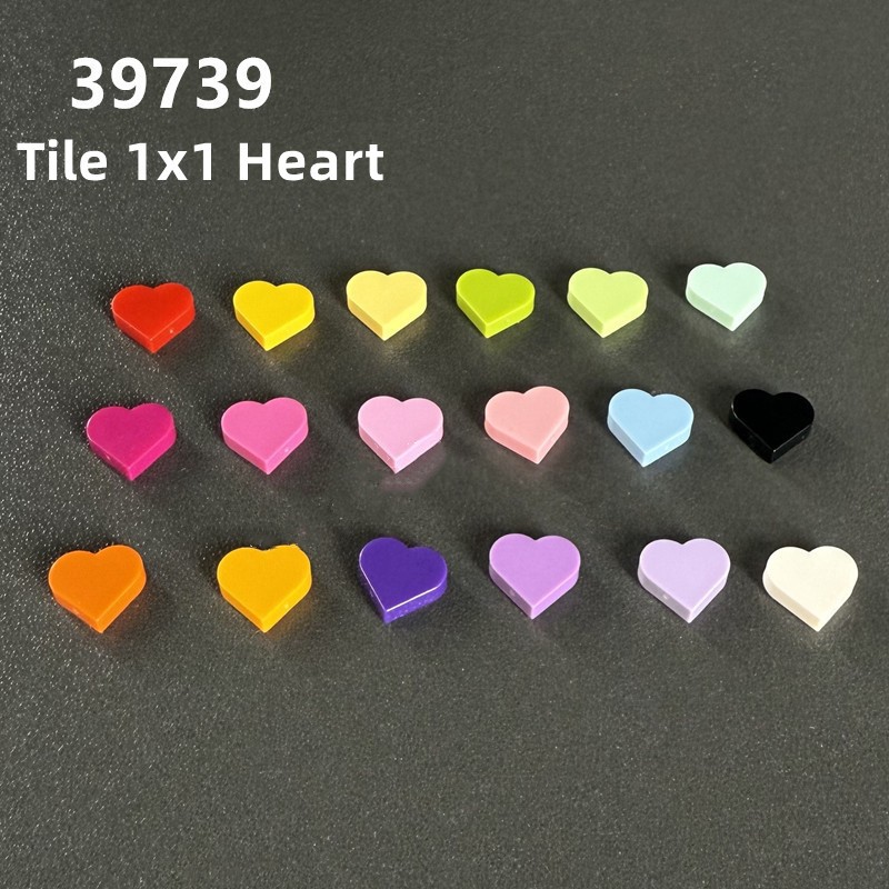 100ชิ้นอิฐหัวใจ39739มอคอาคารบล็อกของเล่นเข้ากันได้เมืองป่าของเล่น