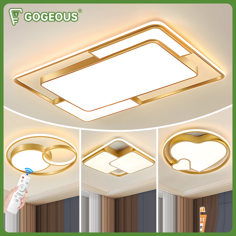 GOGEOUS LED မျက်နှာကျက်မီး — ၃ ရောင်အလင်း/တောက်ပမှုချိန်ညှိနိုင်၊ ခေတ်မီမျက်နှာကျက်တပ်မီး (အိပ်ခန်းအတွက်)