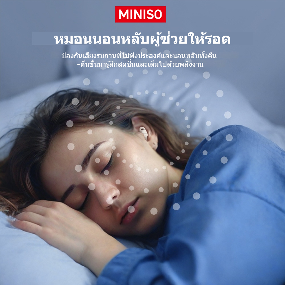MINISO X10 หูฟังนักแปล หูฟังบลูทูธ 5.4 หูฟังนอนหลับ หูฟังไร้สาย หูฟังกันเสียงรบกวน แบตอึดนานสุด 130H - รูปที่ 2