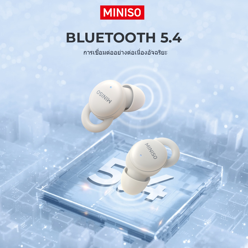 MINISO X10 หูฟังนักแปล หูฟังบลูทูธ 5.4 หูฟังนอนหลับ หูฟังไร้สาย หูฟังกันเสียงรบกวน แบตอึดนานสุด 130H - รูปที่ 6