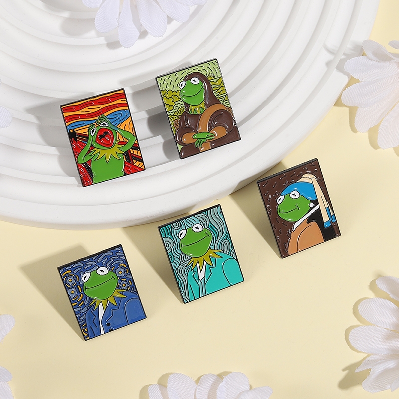 Creative Art ภาพวาดสีน้ํามันเคลือบ Pin Van Gogh Starry รูปที่ 6
