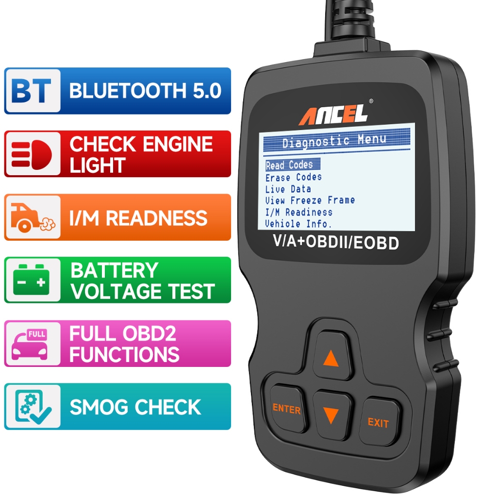 ANCEL AD310 OBD2 เครื่องสแกนเนอร์ เครื่องมือวินิจฉัยรถยนต์ เช็คปัญหาเครื่องยนต์ เครื่องอ่านโค้ด
