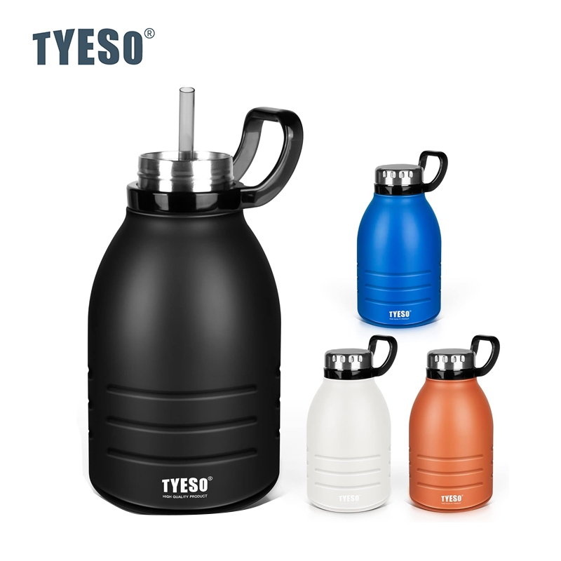 TYESO TS-8818/TS-8819 ขวดน้ําสุญญากาศ สเตนเลส พร้อมหลอด ขนาด 1500 มล. 1900 มล.