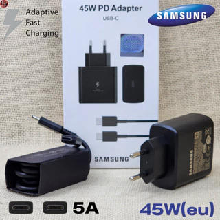 อะแดปเตอร์ชาร์จสําหรับ Sansung USB-C 45W EU สําหรับ Sansung S23 ตรงข้อกําหนดรุ่น Head & Cable Type-C พิเศษ Quick Charging